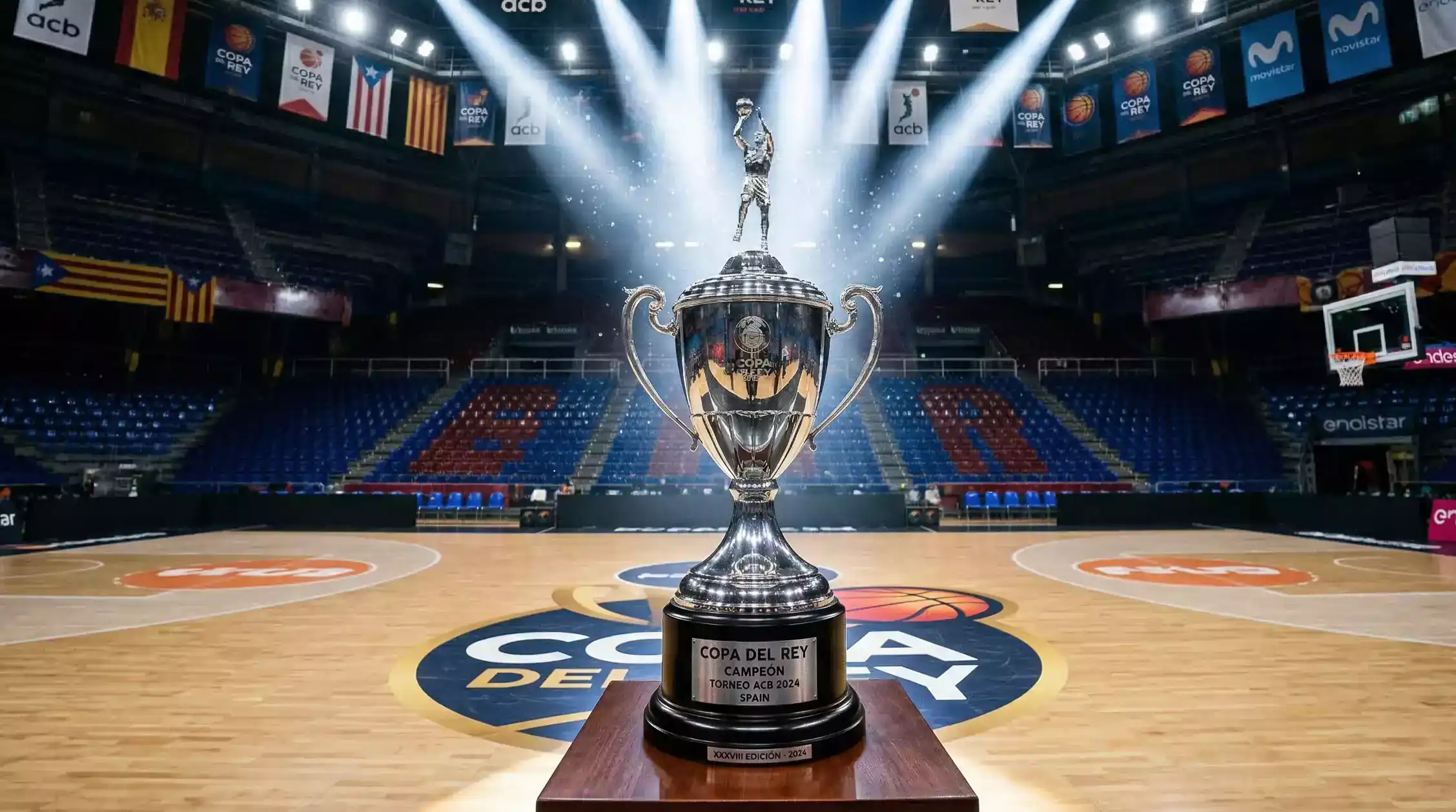Trofeo de la Copa del Rey de baloncesto ACB en la pista central del torneo