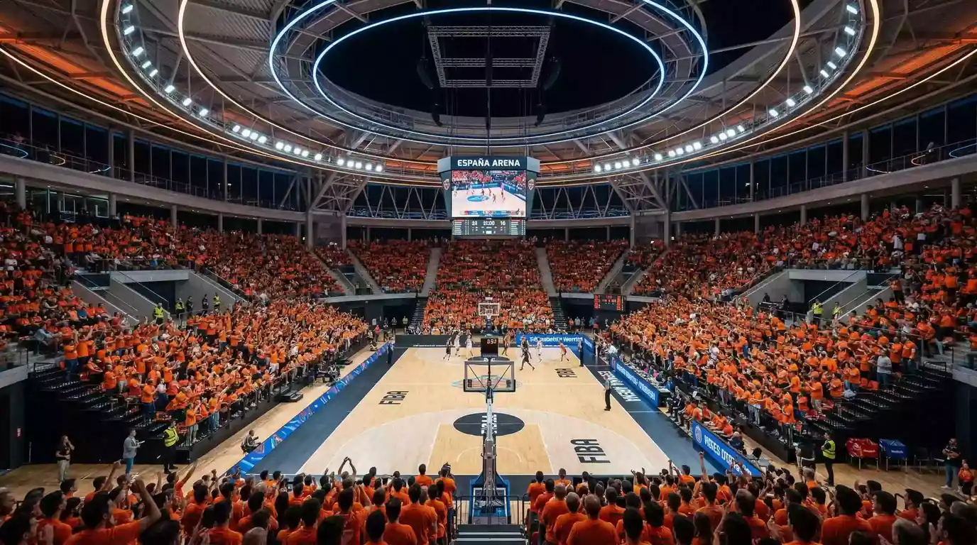 Presupuestos equipos ACB — interior del Roig Arena de Valencia Basket con aficionados